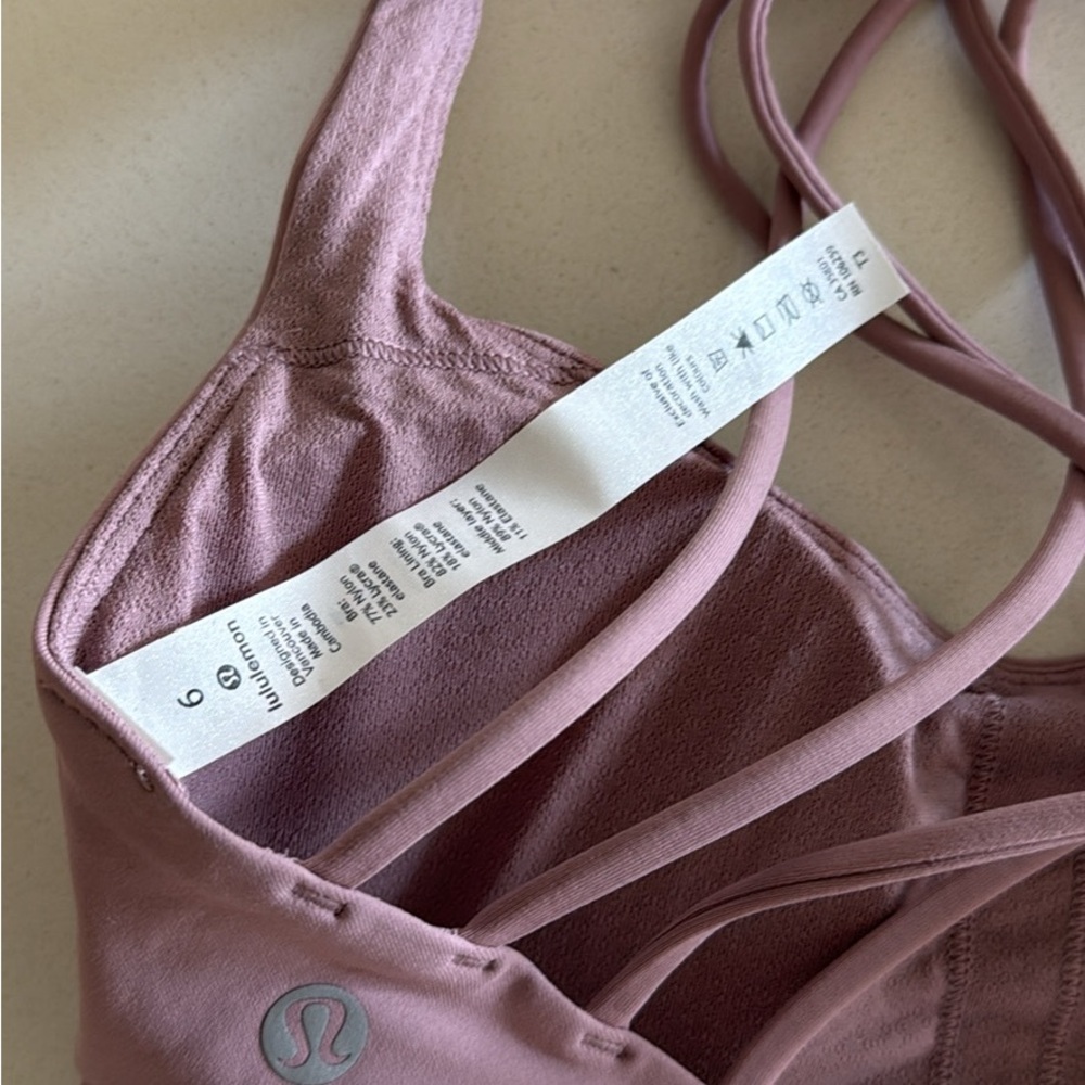 lululemon athletica Mauve Strappy Sports Bra